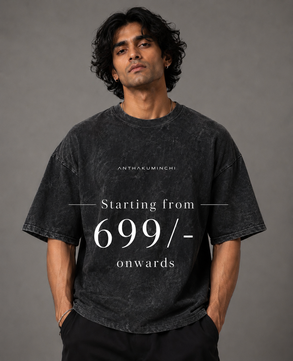 Vintage Fade Wash Oversized T-shirt Front Design