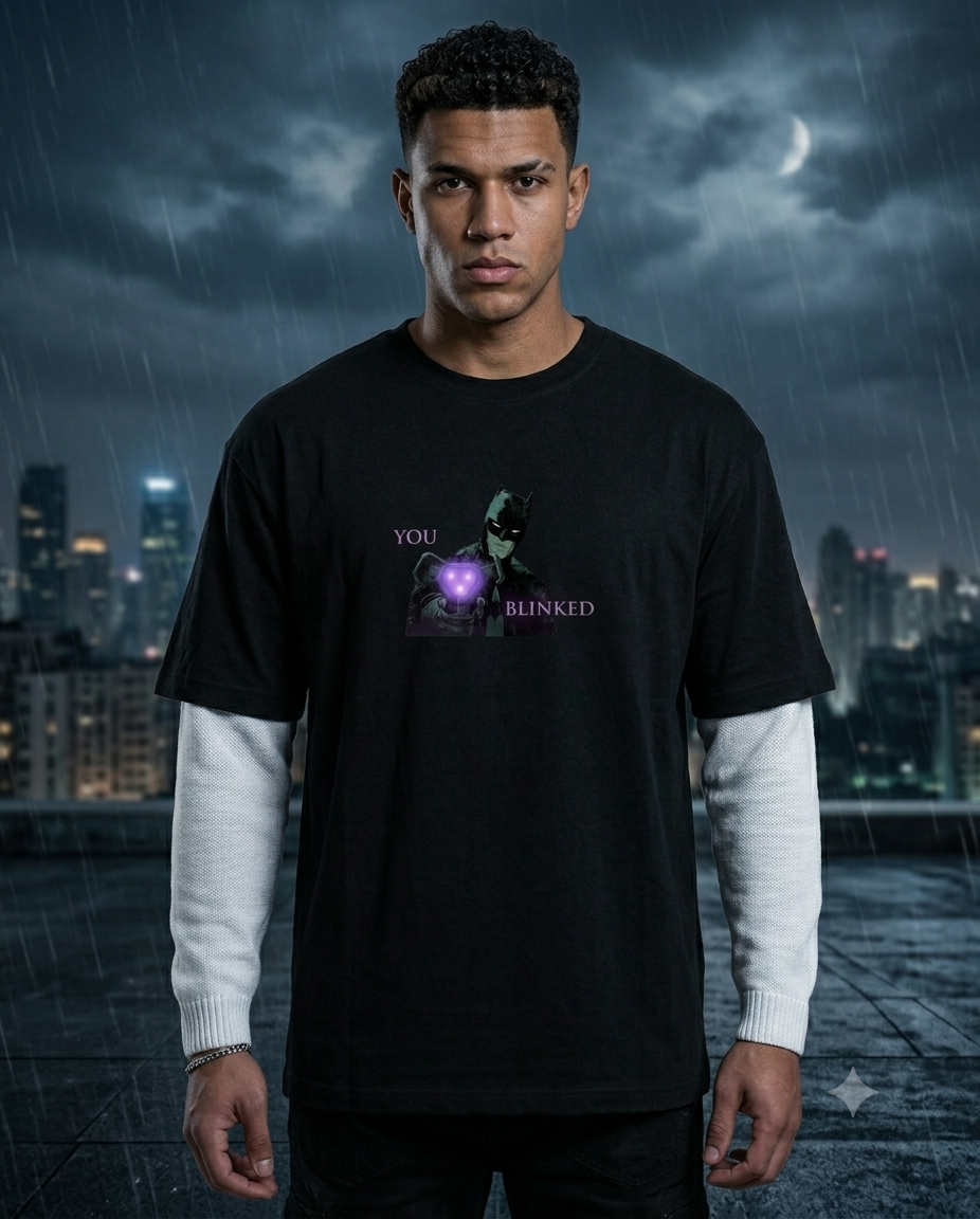 Frequency 005: Solitude (Black With White Full Sleeve Oversized Tee)