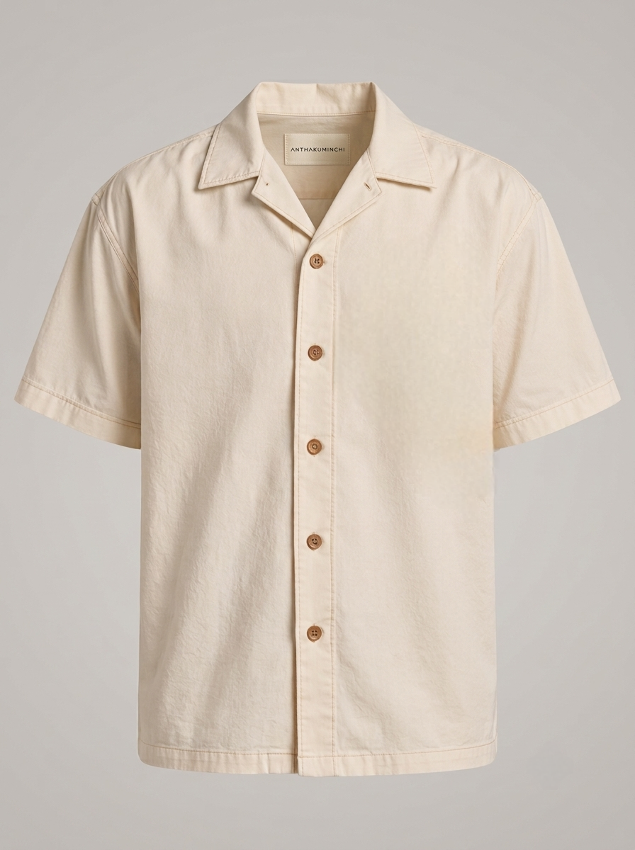 Anthakuminchi Boxy Fit Shirt (Off-White)
