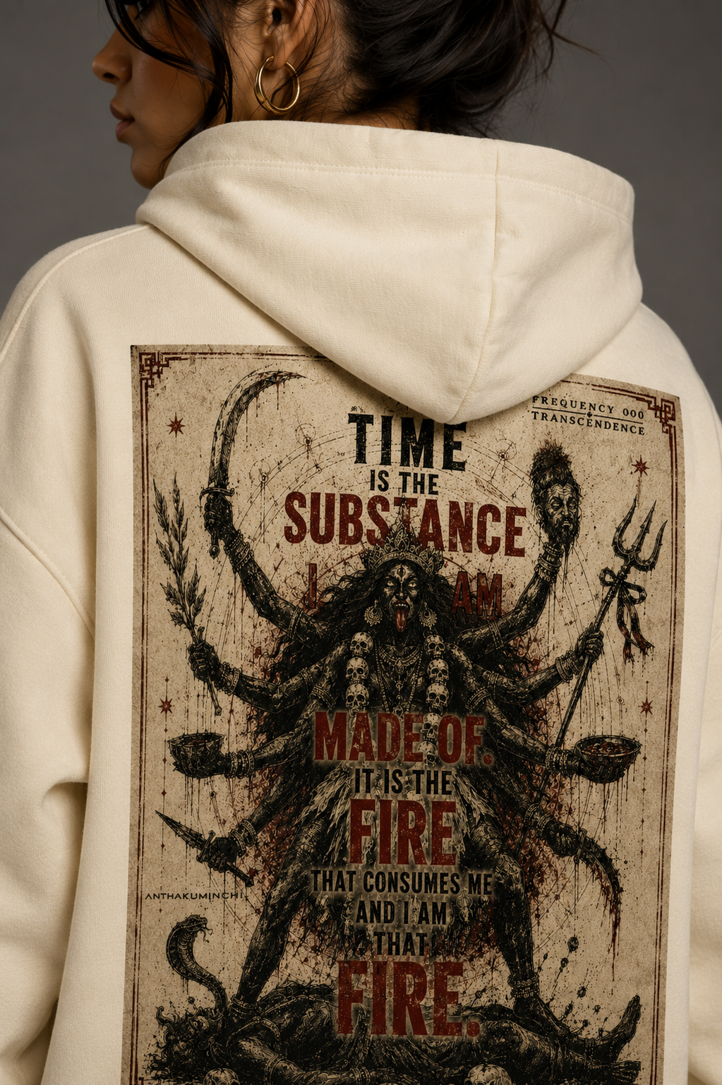 000: Transcendence | Kali |  Oversized Hoodie (Off-White)