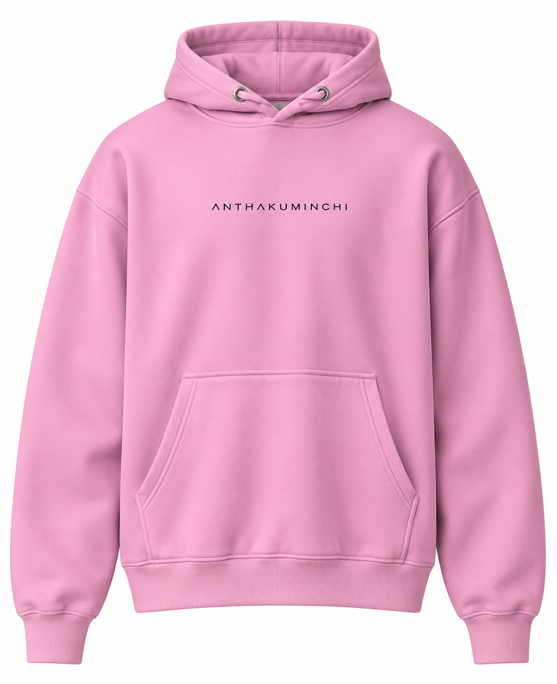 Anthakuminchi Regular Fit Hoodie (Pink)