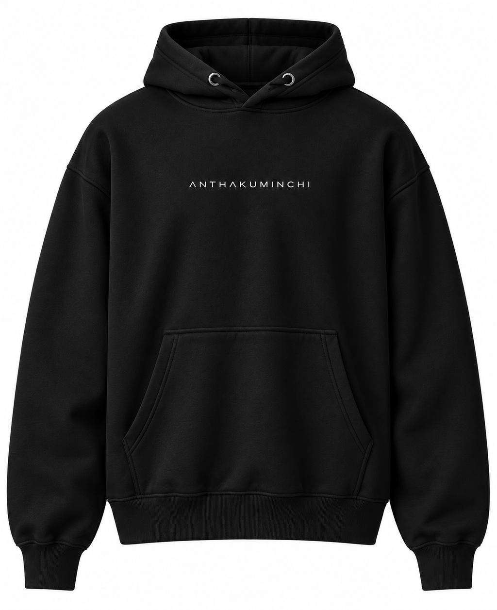 Anthakuminchi Regular Fit Hoodie (Black)