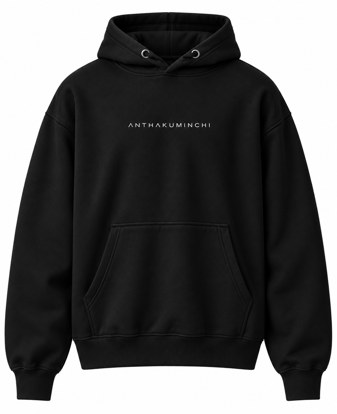 Anthakuminchi Regular Fit Hoodie (Black)