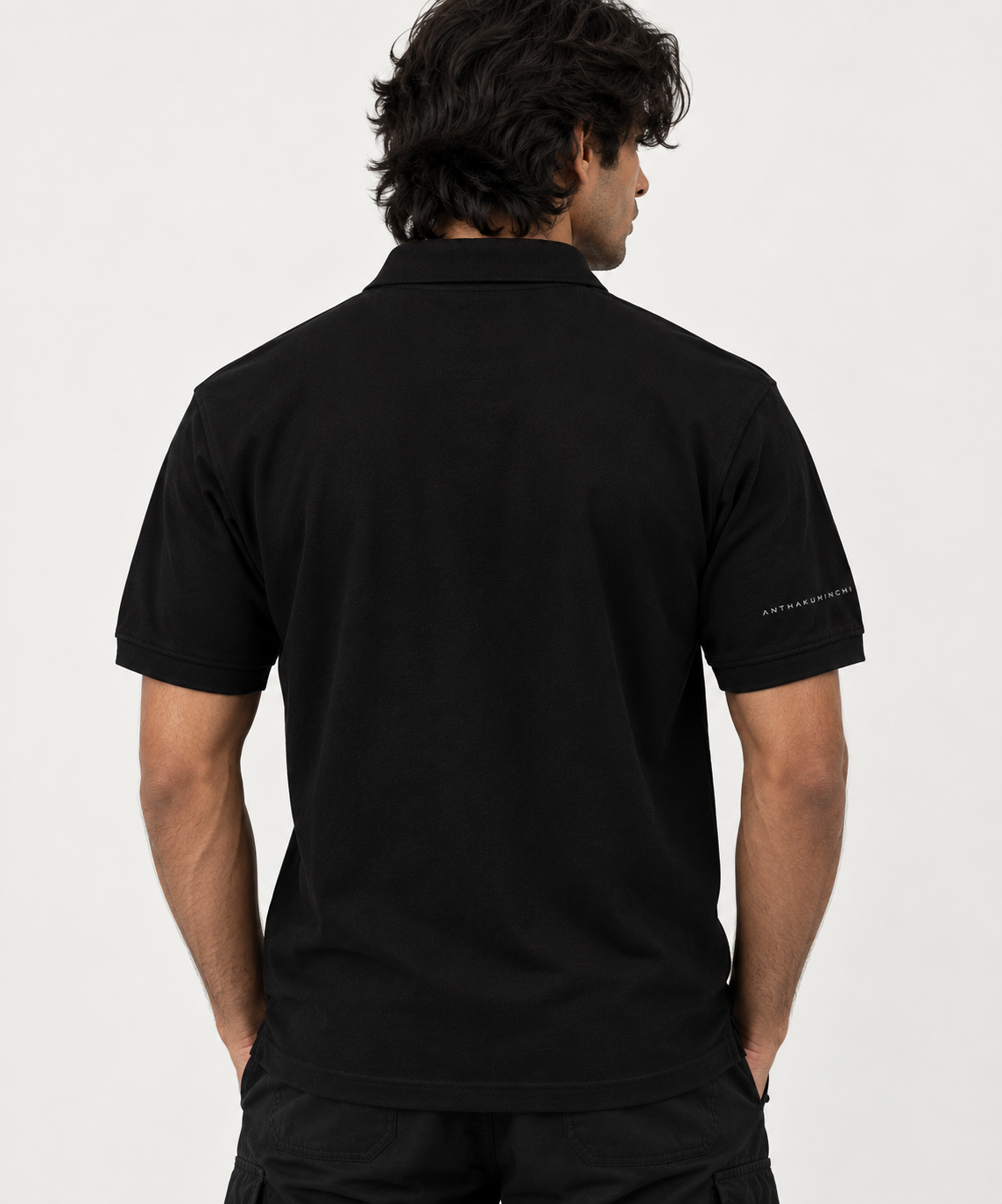 Anthakuminchi Half Sleeve Polo Tee (Black)