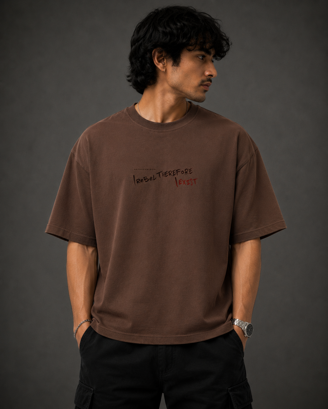 Frequency 007: Seeking (Brown Boxy Fit Tee)
