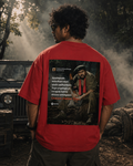 Anthakuminchi's Signature PowerStar Graphic Design Oversized Tee (Red)