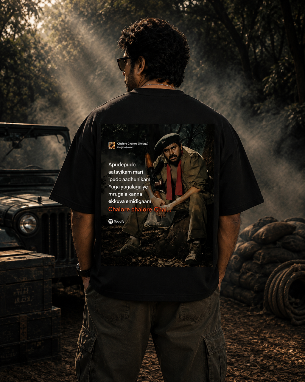 Anthakuminchi's Signature PowerStar Graphic Tee (Black Boxy Fit)