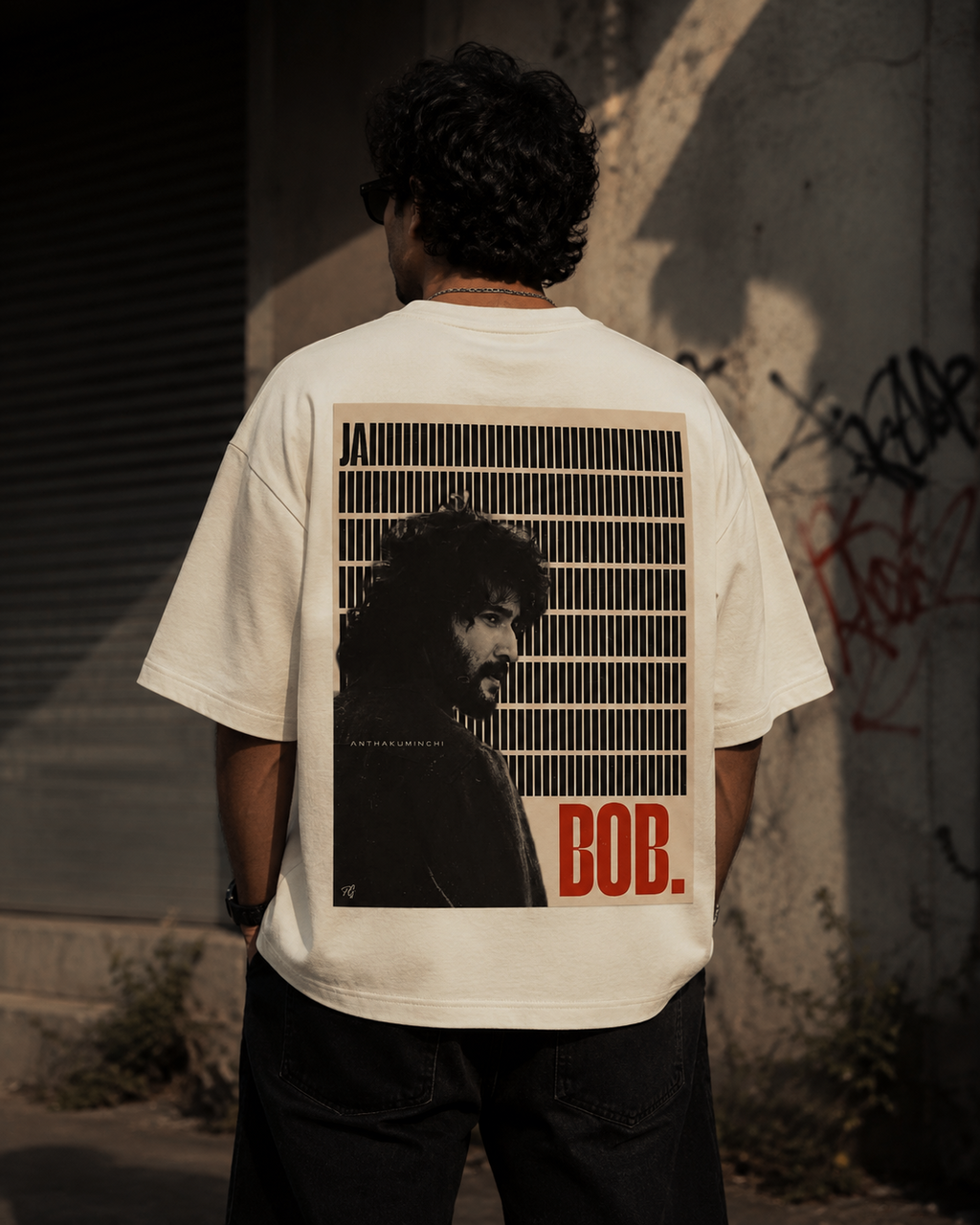 Anthakuminchi's Signature Superstar Graphic Oversized Tee (Off-White)