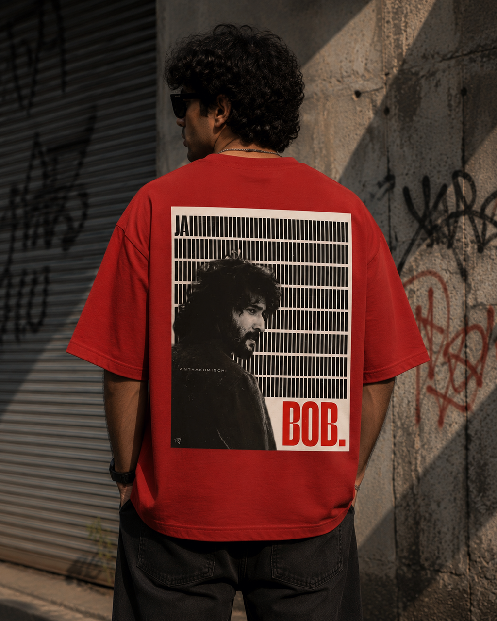 Anthakuminchi's Signature Superstar Graphic Oversized Tee (Red)
