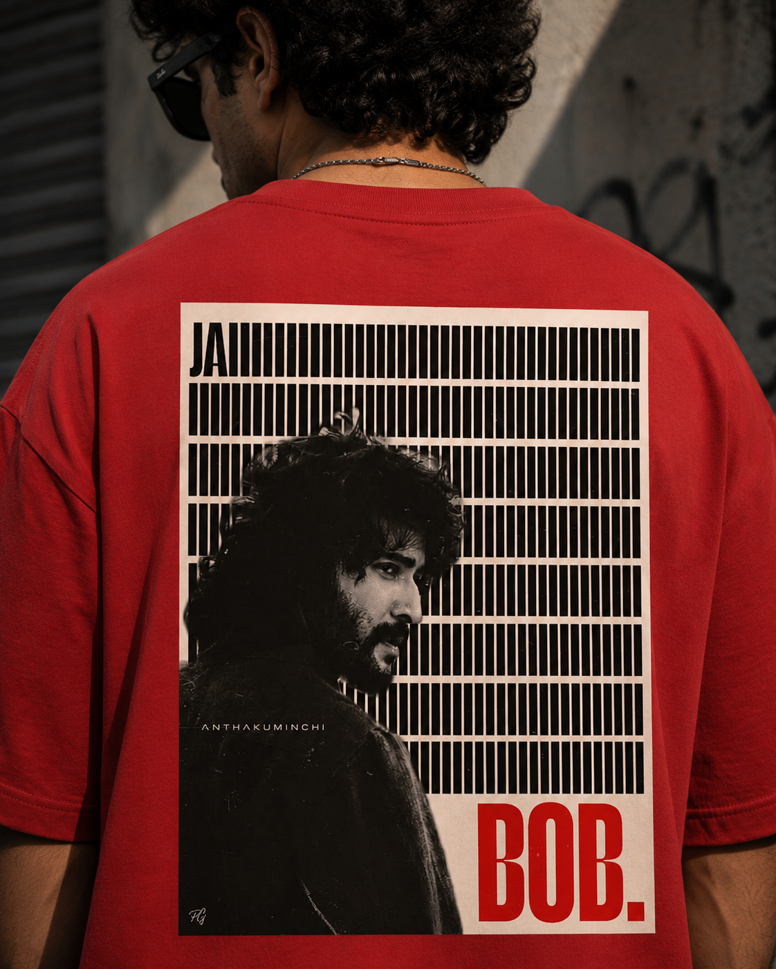 Anthakuminchi's Signature Superstar Graphic Oversized Tee (Red)