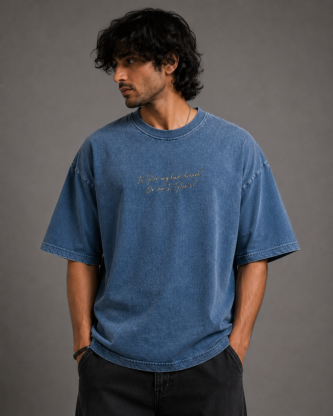 009: Expression | Fight Club | Denim Wash Oversized Tee