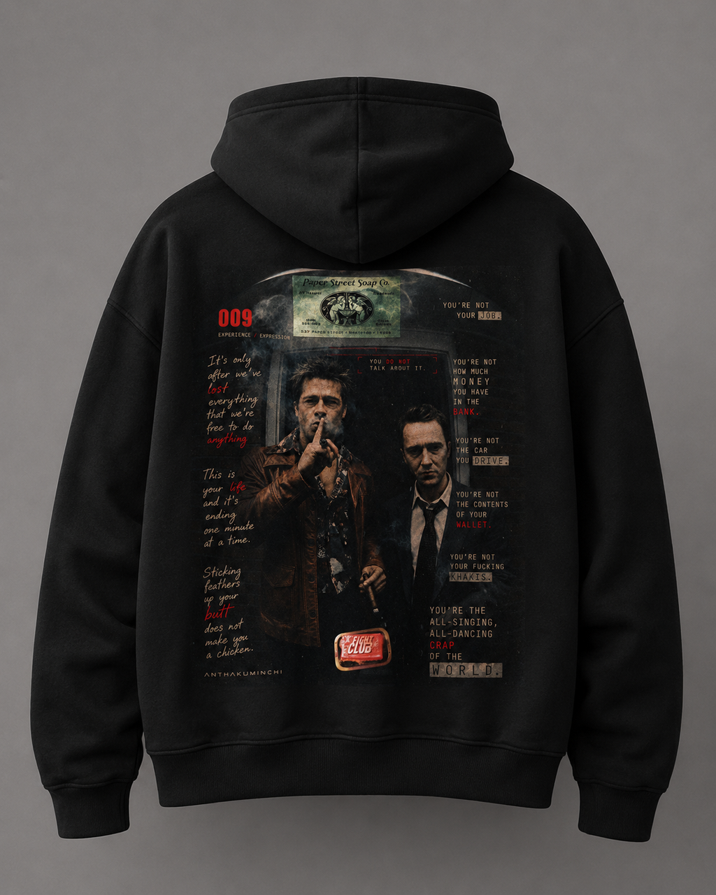 009: Expression | Fight Club | Oversized Hoodie (Black)