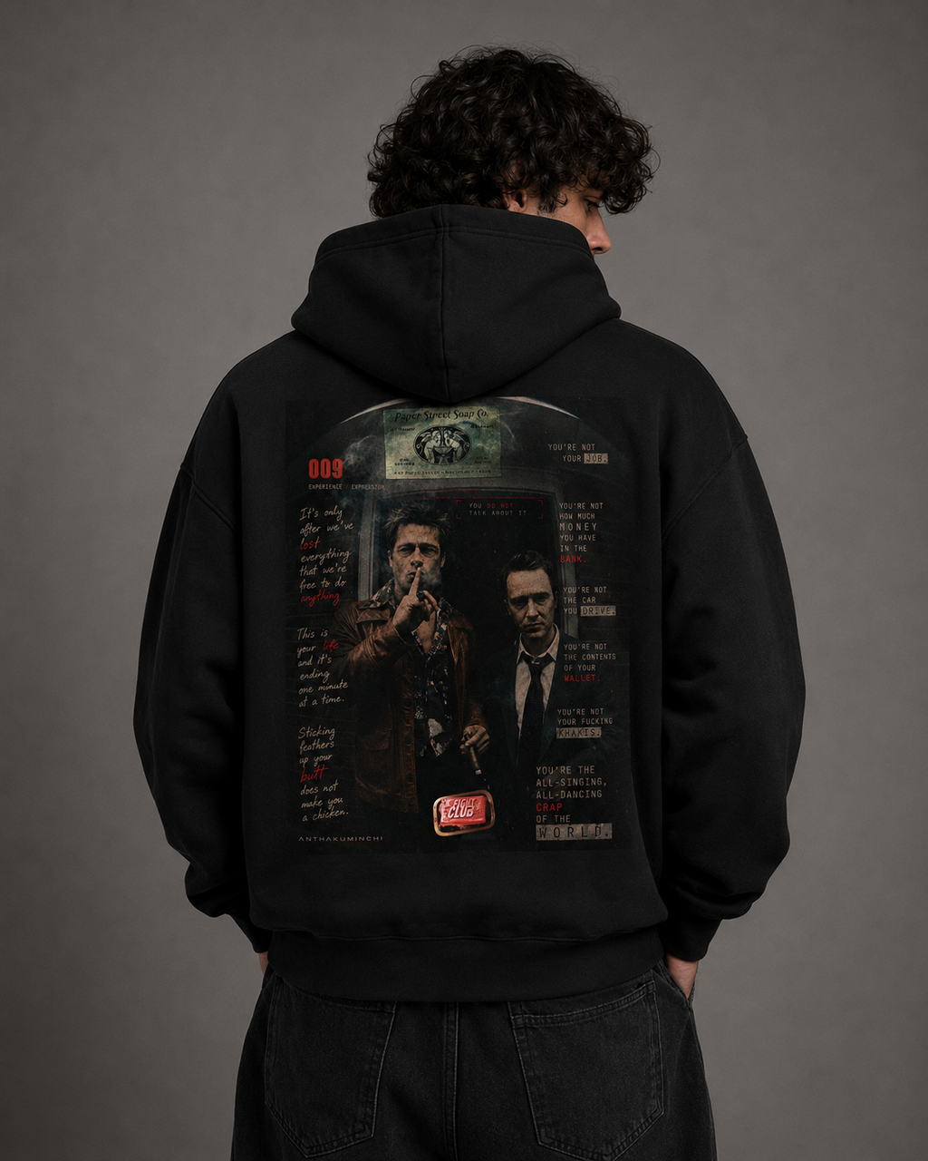 009: Expression | Fight Club | Oversized Hoodie (Black)