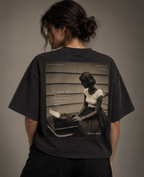 004: Attachment | Sylvia Plath | Graphite Boxy Slub Tee