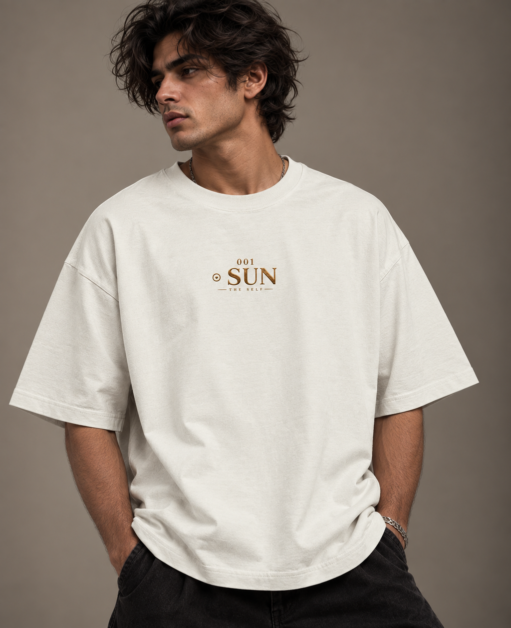 001: Presence | ☉ Sun | Oversized Tee (Off-White)