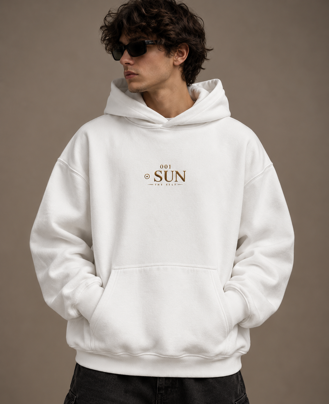 001: Presence | ☉ Sun | Oversized Hoodie (White)