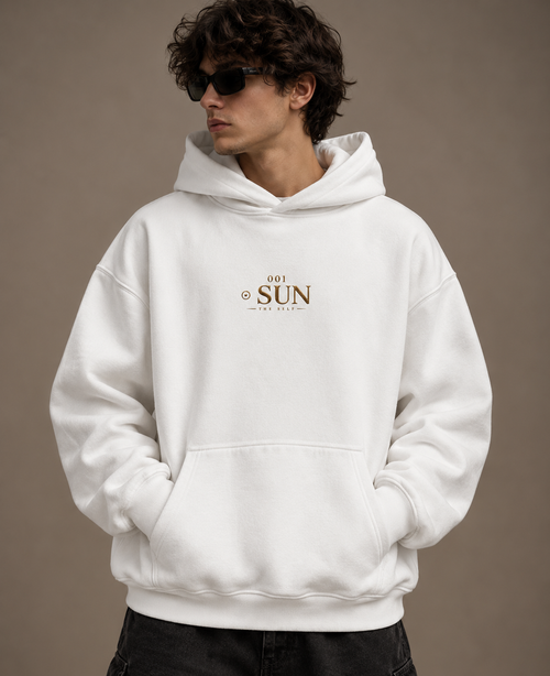 001: Presence | ☉ Sun | Oversized Hoodie (White)