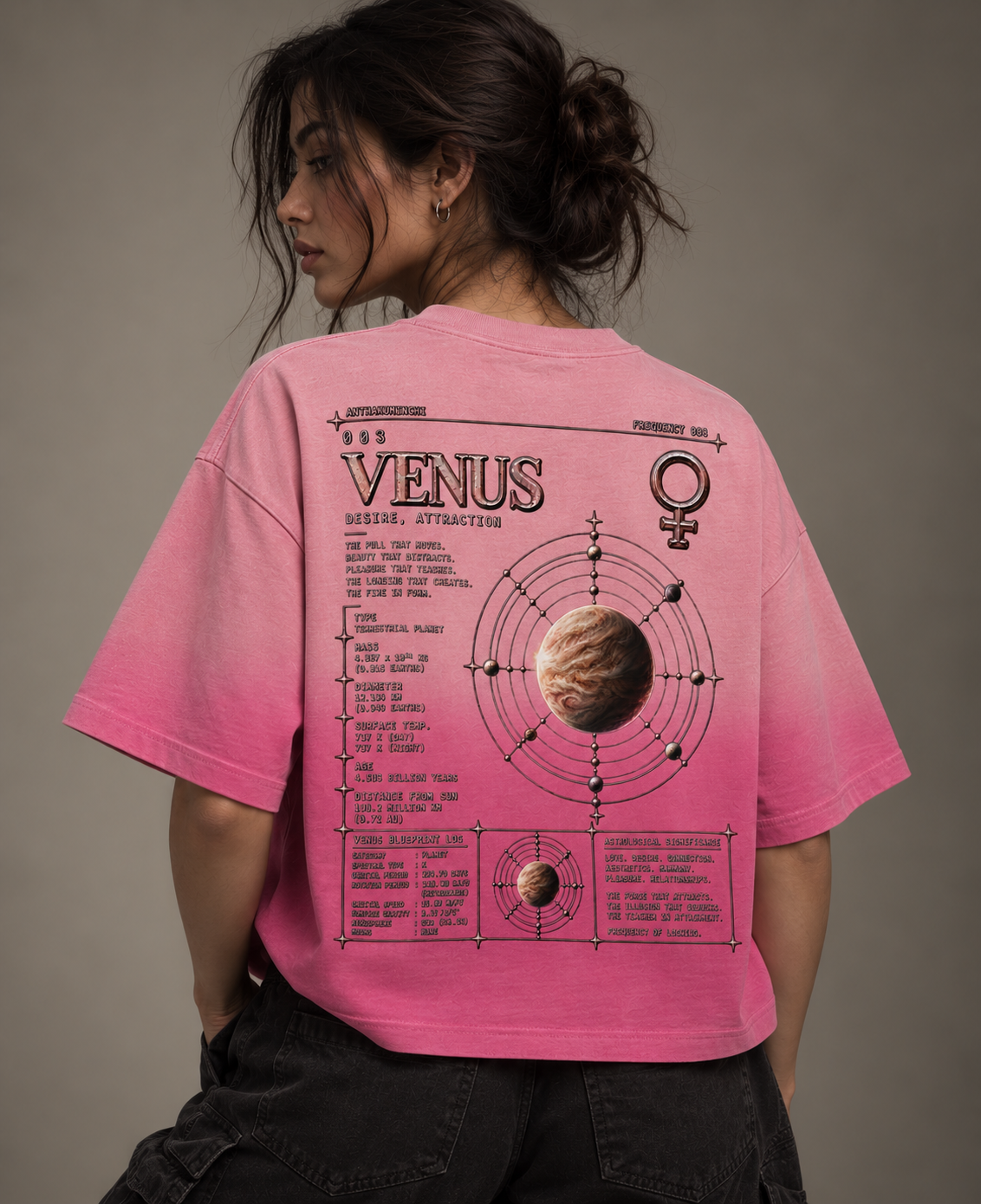 003: Desire | ♀ Venus | Pink Sunfade Ombré Wash Boxy Fit (Special Wash)