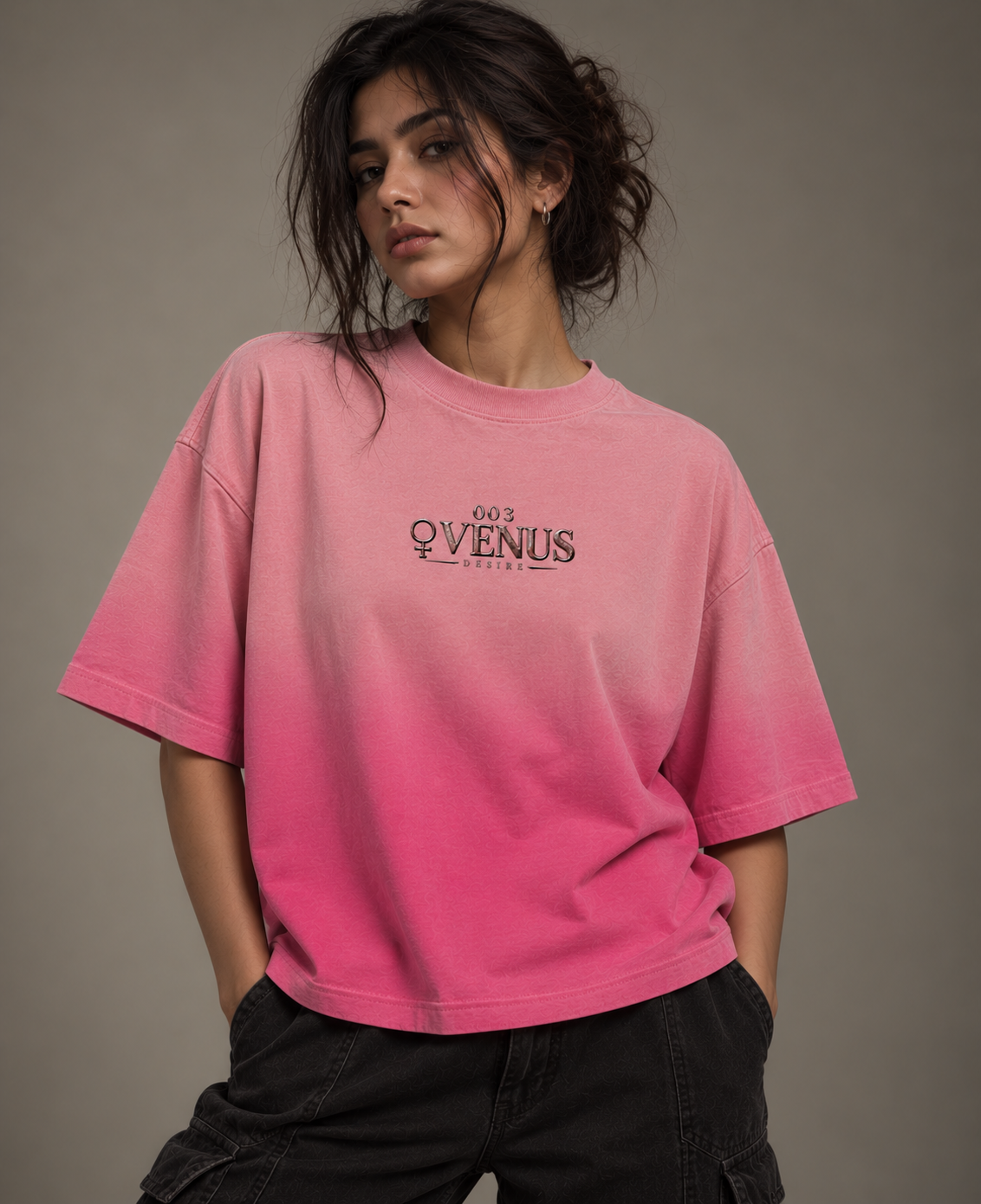 003: Desire | ♀ Venus | Pink Sunfade Ombré Wash Boxy Fit (Special Wash)