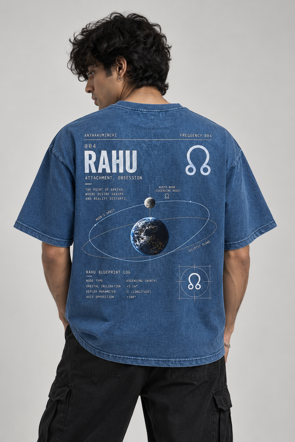 004: Attachment | Rahu | Denim Wash Boxy Fit Tee (Special Wash)