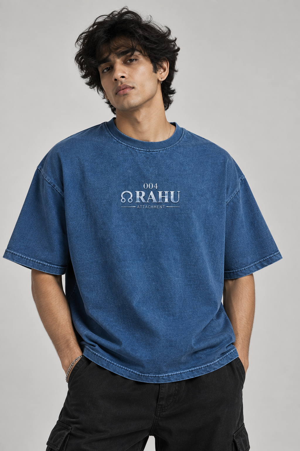 004: Attachment | Rahu | Denim Wash Boxy Fit Tee (Special Wash)