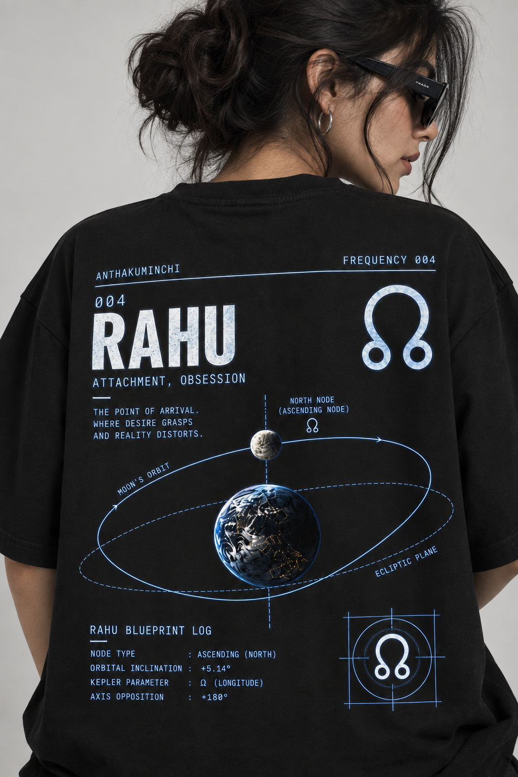 004: Attachment | Rahu | Oversized Tee (Black)