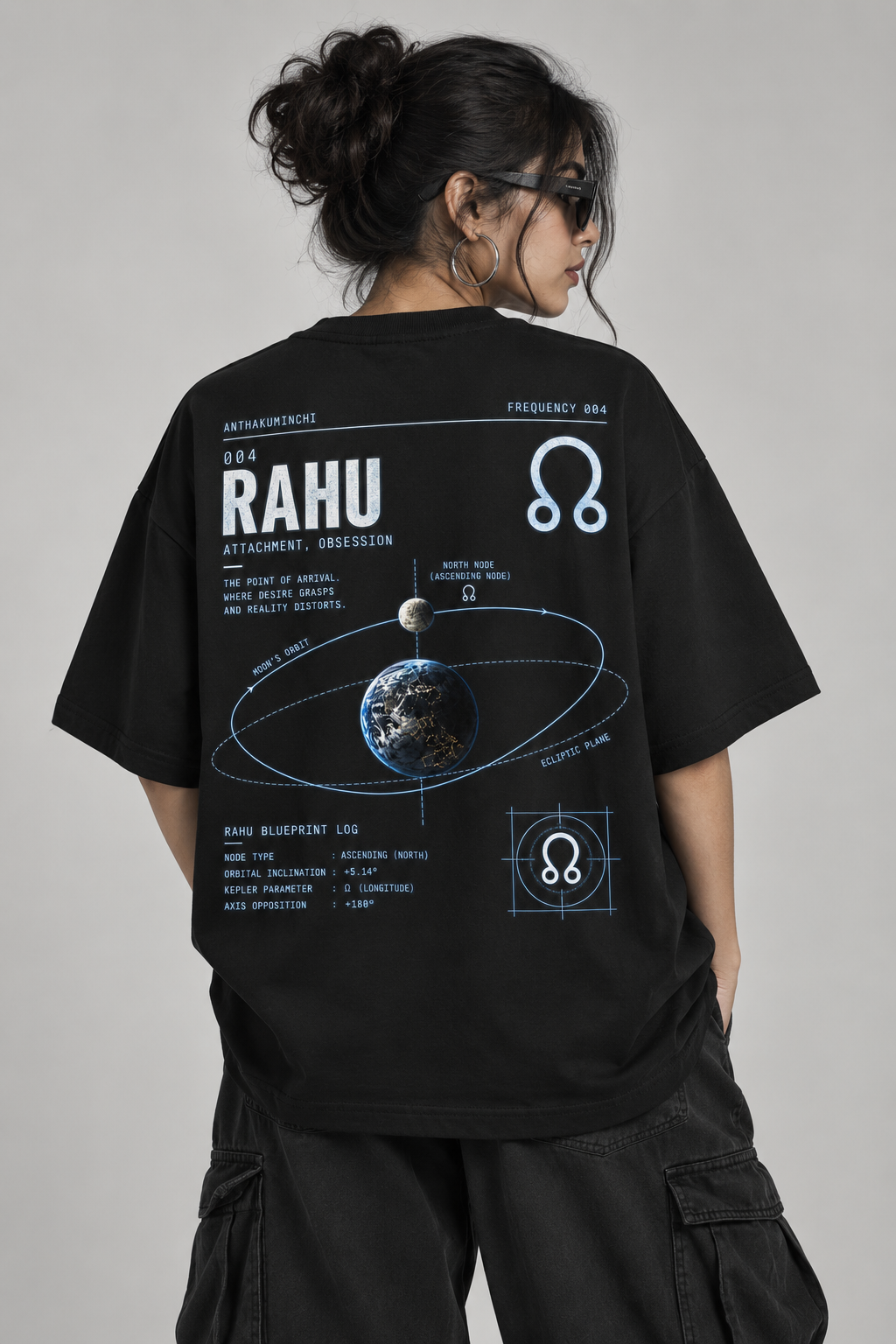 004: Attachment | Rahu | Oversized Tee (Black)