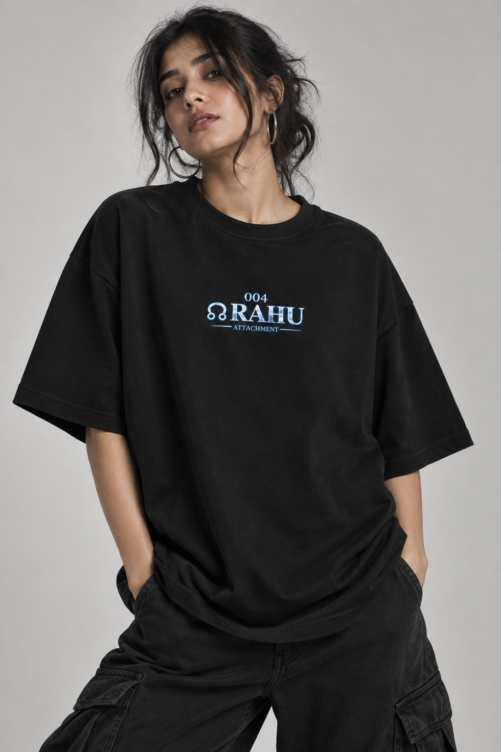 004: Attachment | Rahu | Oversized Tee (Black)