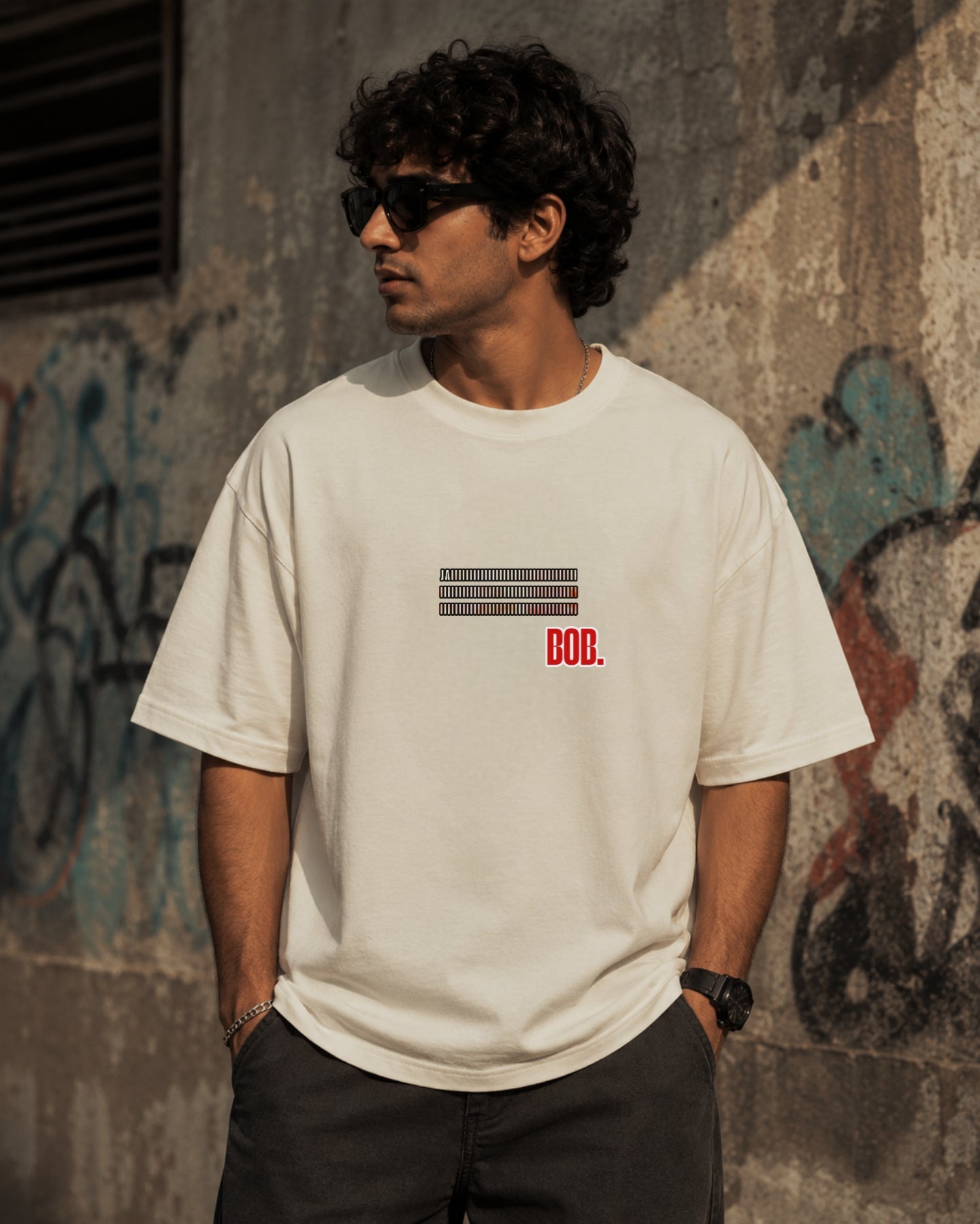 Anthakuminchi's Signature Superstar Graphic Oversized Tee (Off-White)