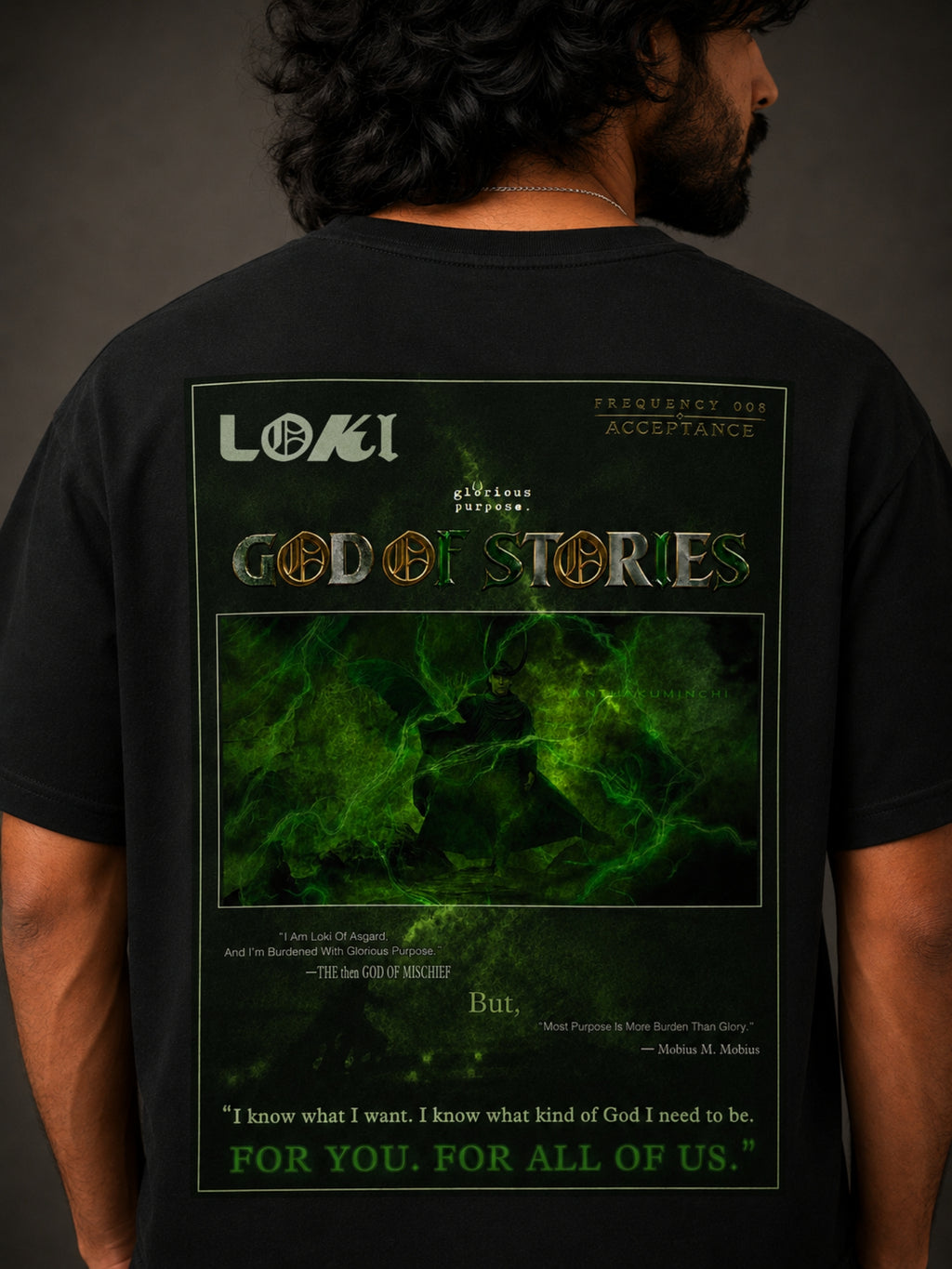 Frequency 008: Acceptance (Black Boxy Fit Tee)