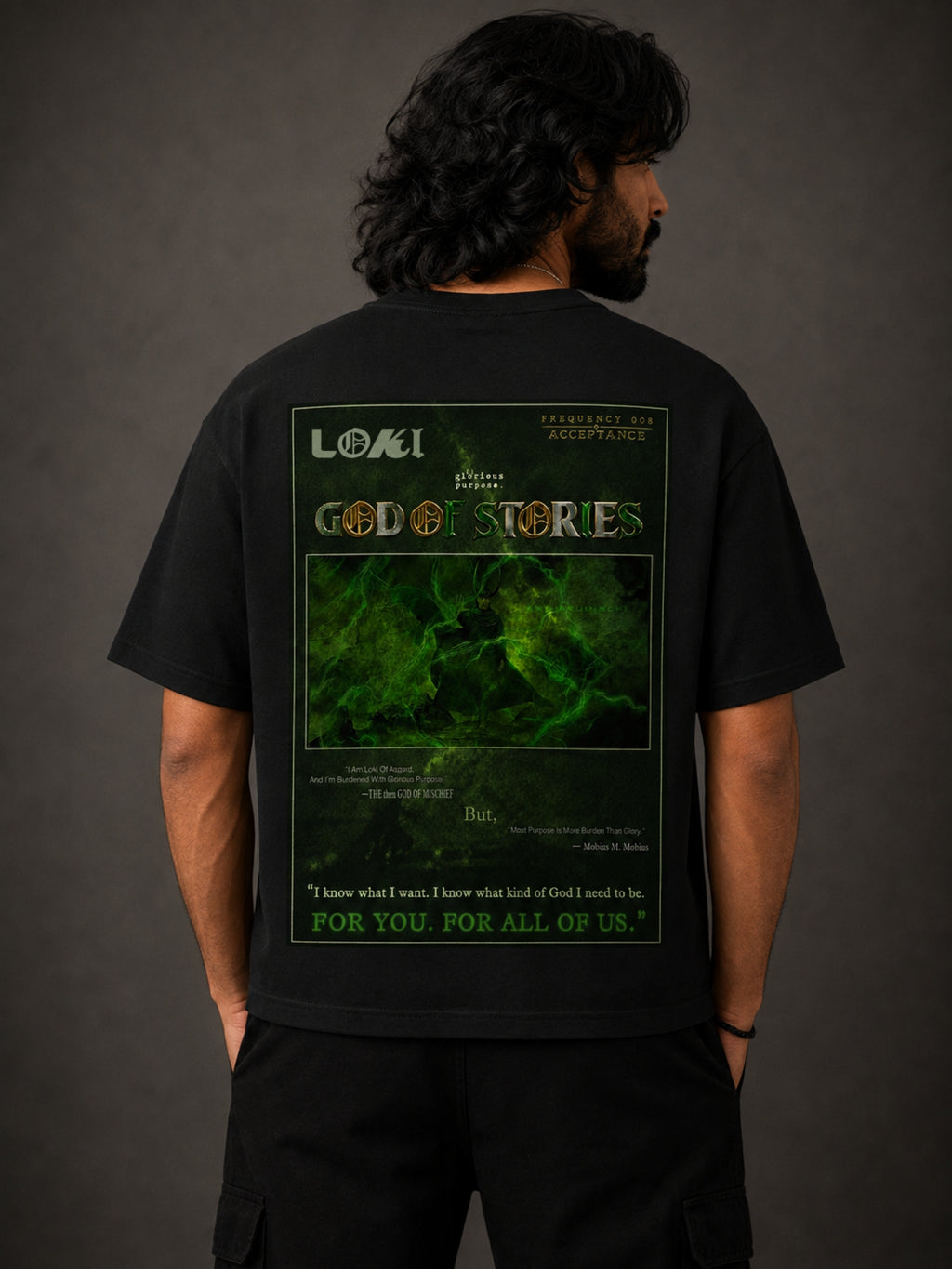 Frequency 008: Acceptance (Black Boxy Fit Tee)