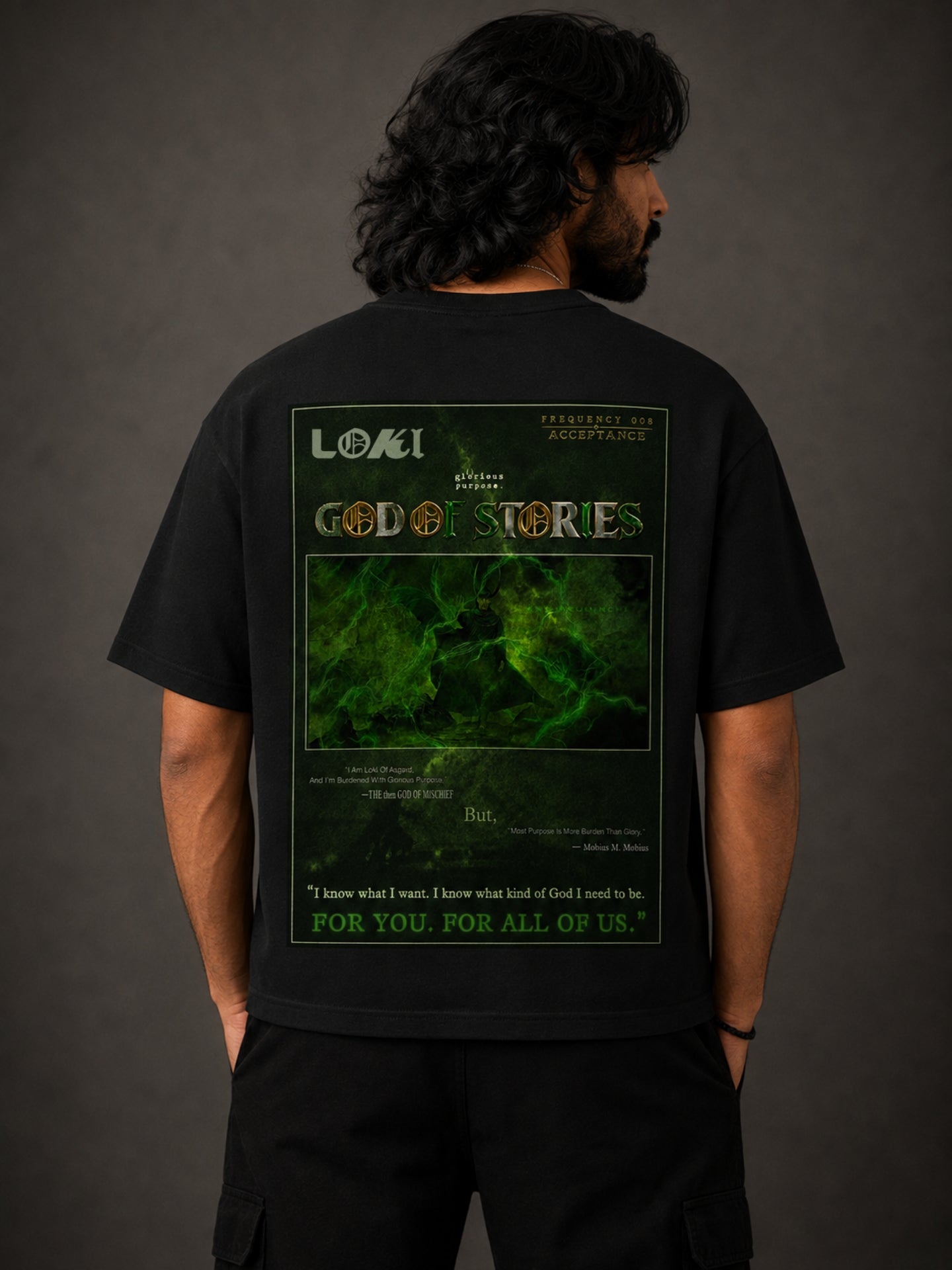 Frequency 008: Acceptance (Black Boxy Fit Tee)