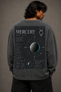 002: Awarness | ☿ Mercury | Acidwash Waffle Knit Oversized