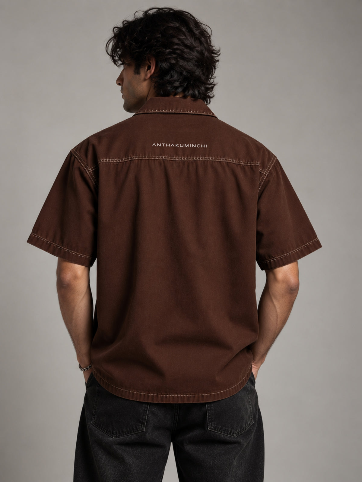 Kurohyou & Higanbana Premium Boxy Fit Shirt (Chocolate Brown)