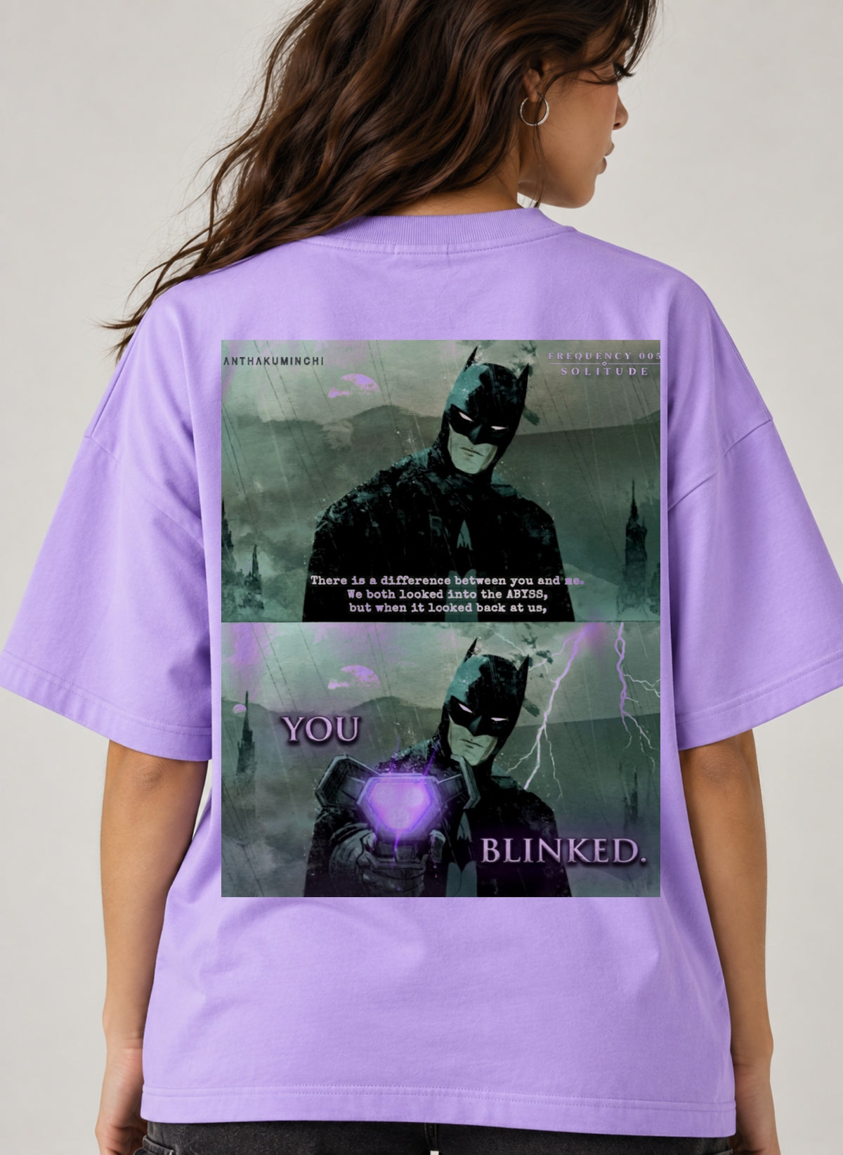 005: Solitude | Batman | Sinker Oversized Tee (Lavender)