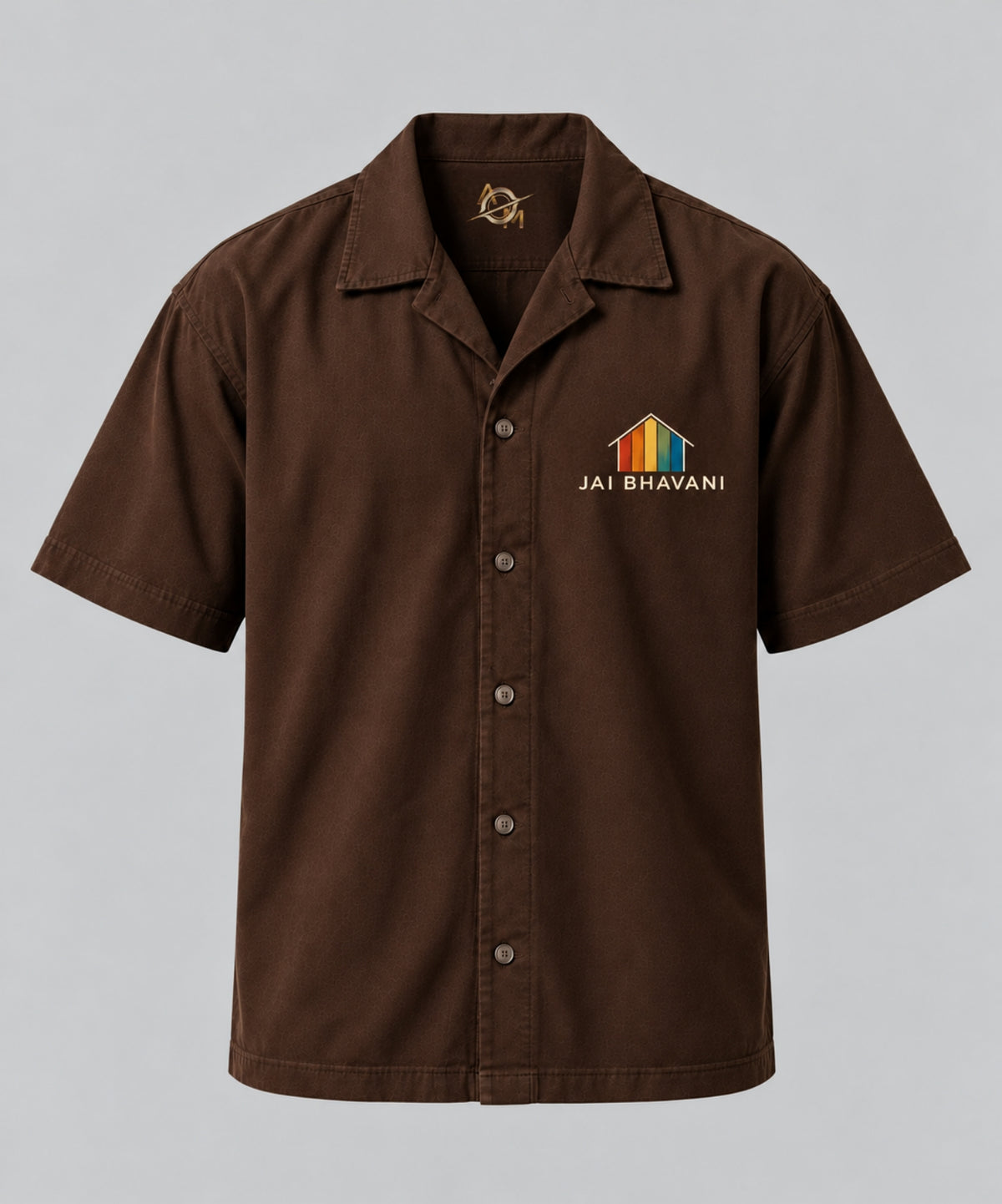 Jai Bhavani Chocolate Brown Boxy Fit Shirt