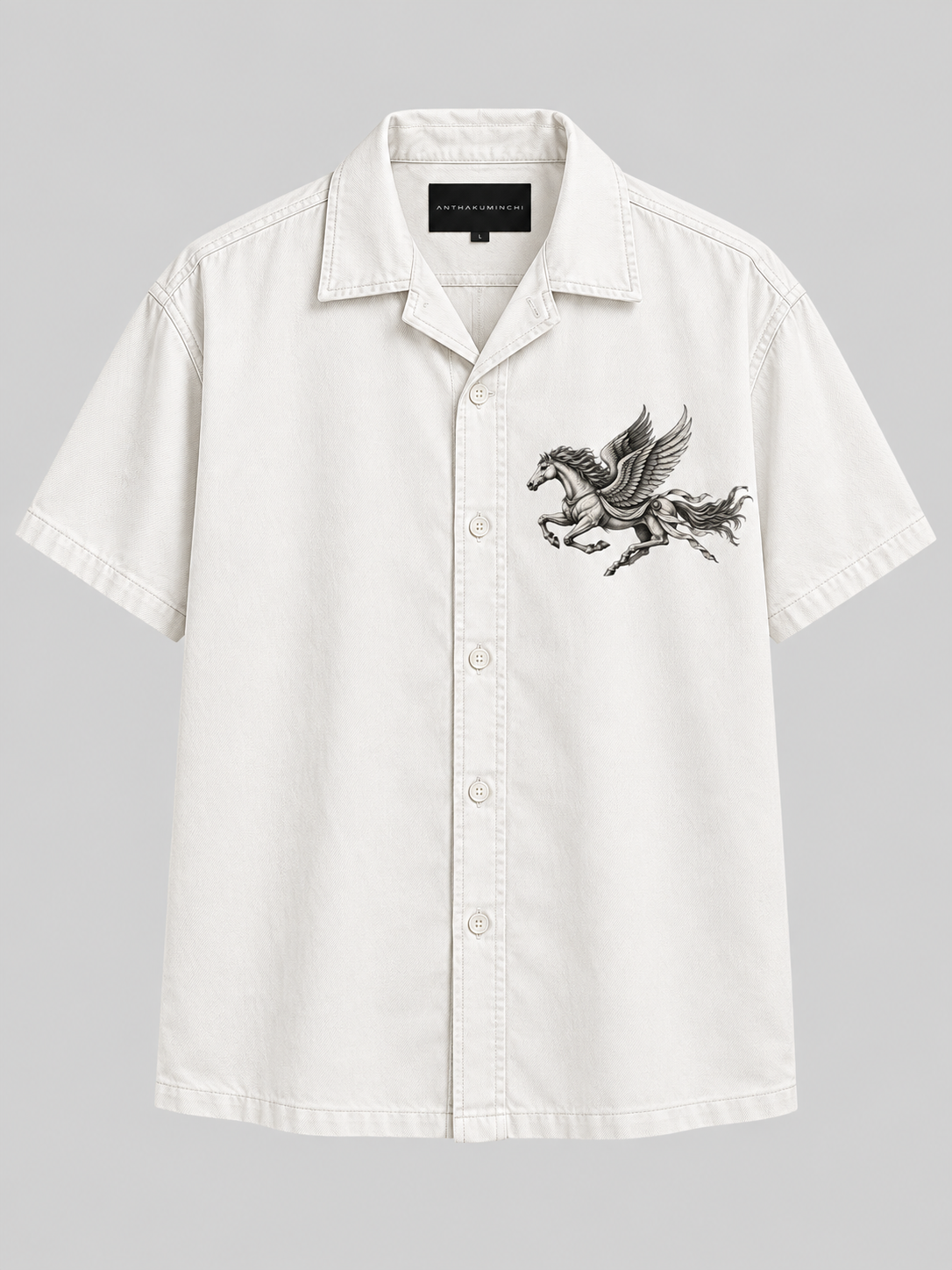 Pegasus Premium Boxy Fit Shirt (White)