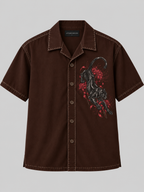 Kurohyou & Higanbana Premium Boxy Fit Shirt (Chocolate Brown)