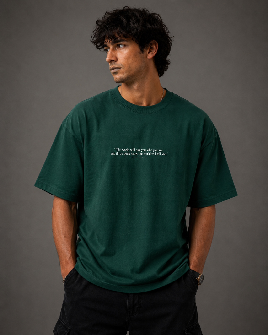 Frequency 002: Awareness (Bottle Green Oversized Tee)