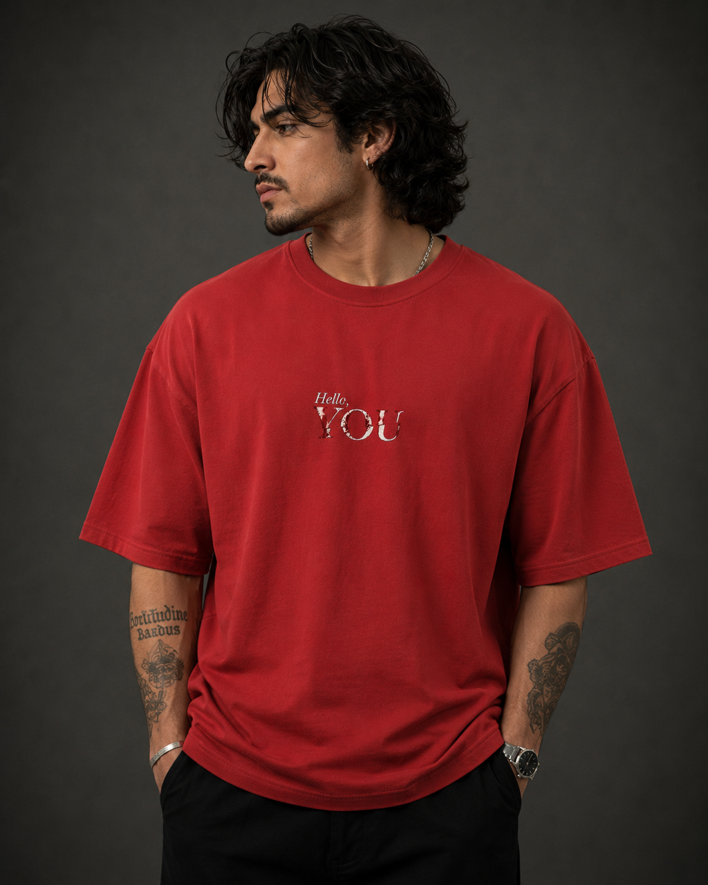 Frequency 004: Attachment (Red Oversized T-shirt)