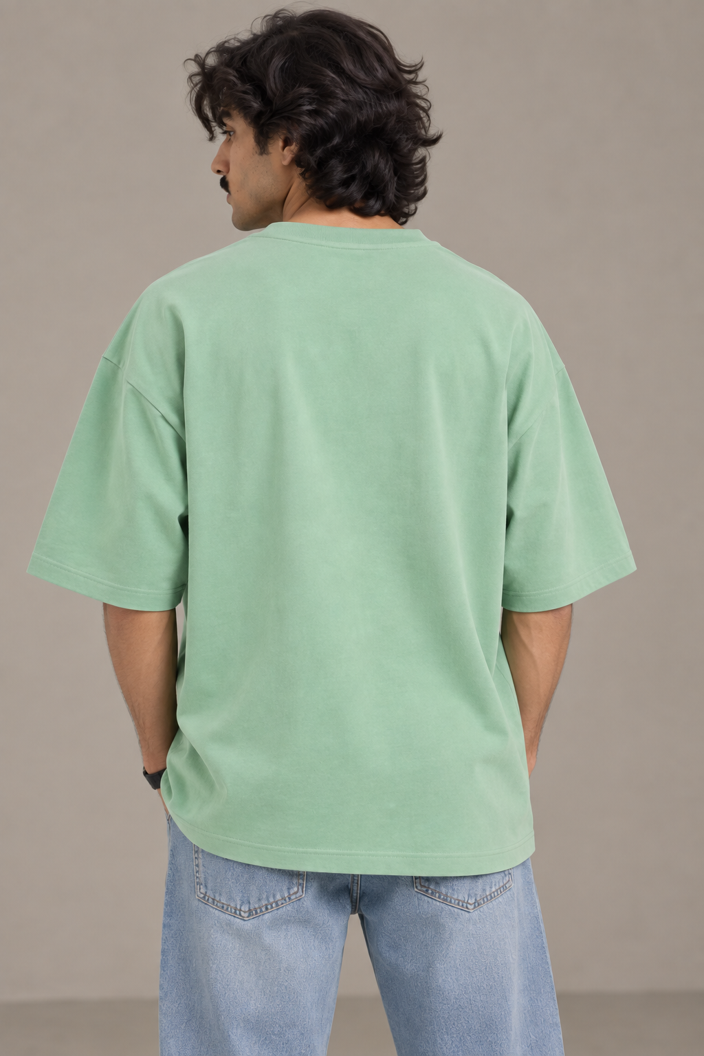 Anthakuminchi Oversized Tee (Sage Green)