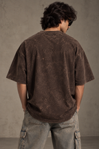 Anthakuminchi Special Acid Wash Oversized Tee (Brown)