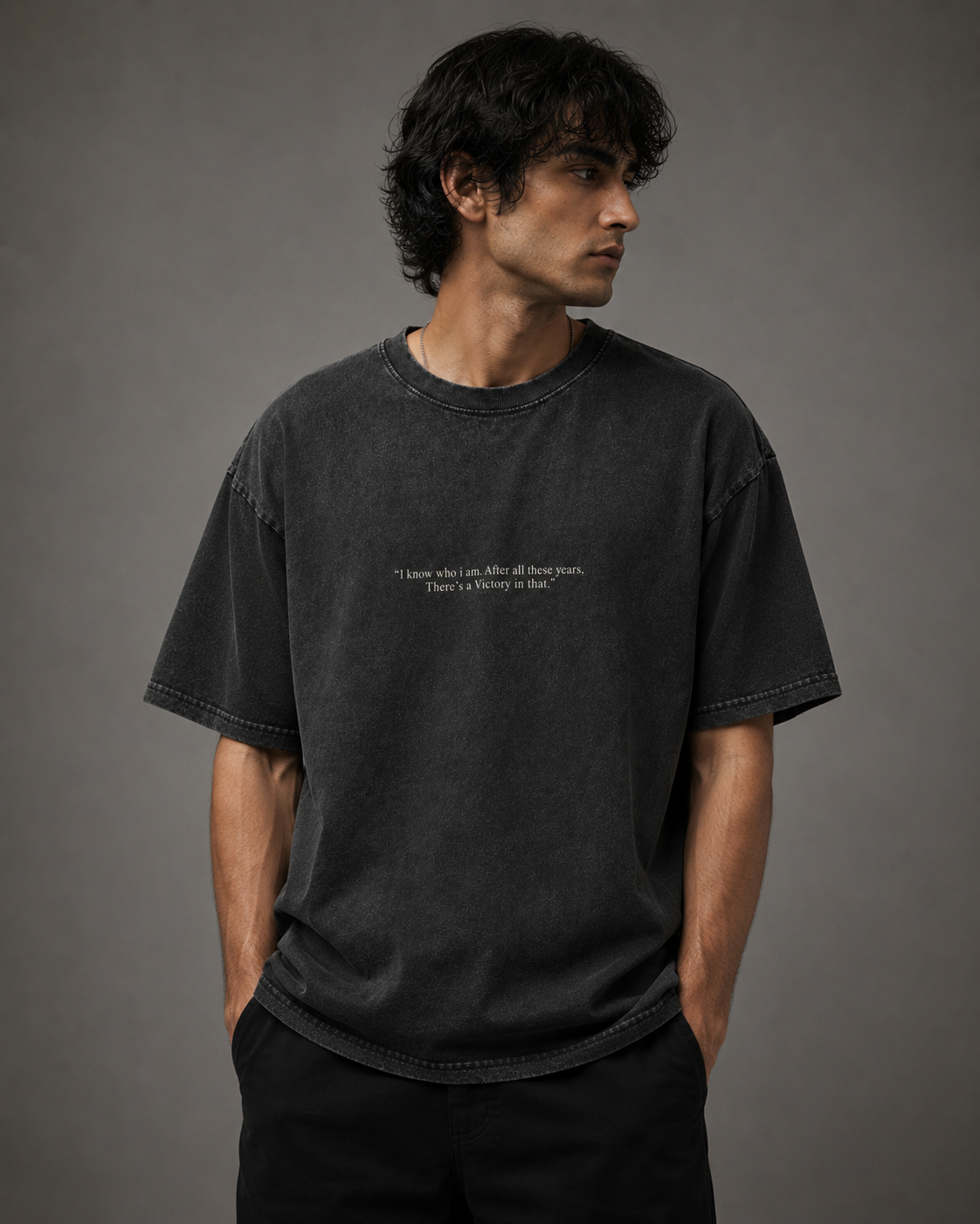Frequency 001: Presence (Vintage Fade Wash Oversized T-shirt)