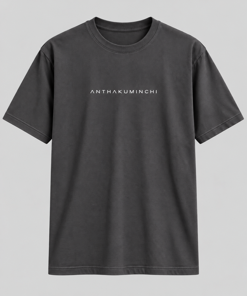 Anthakuminchi Regular Fit Tee (Charcoal Grey)