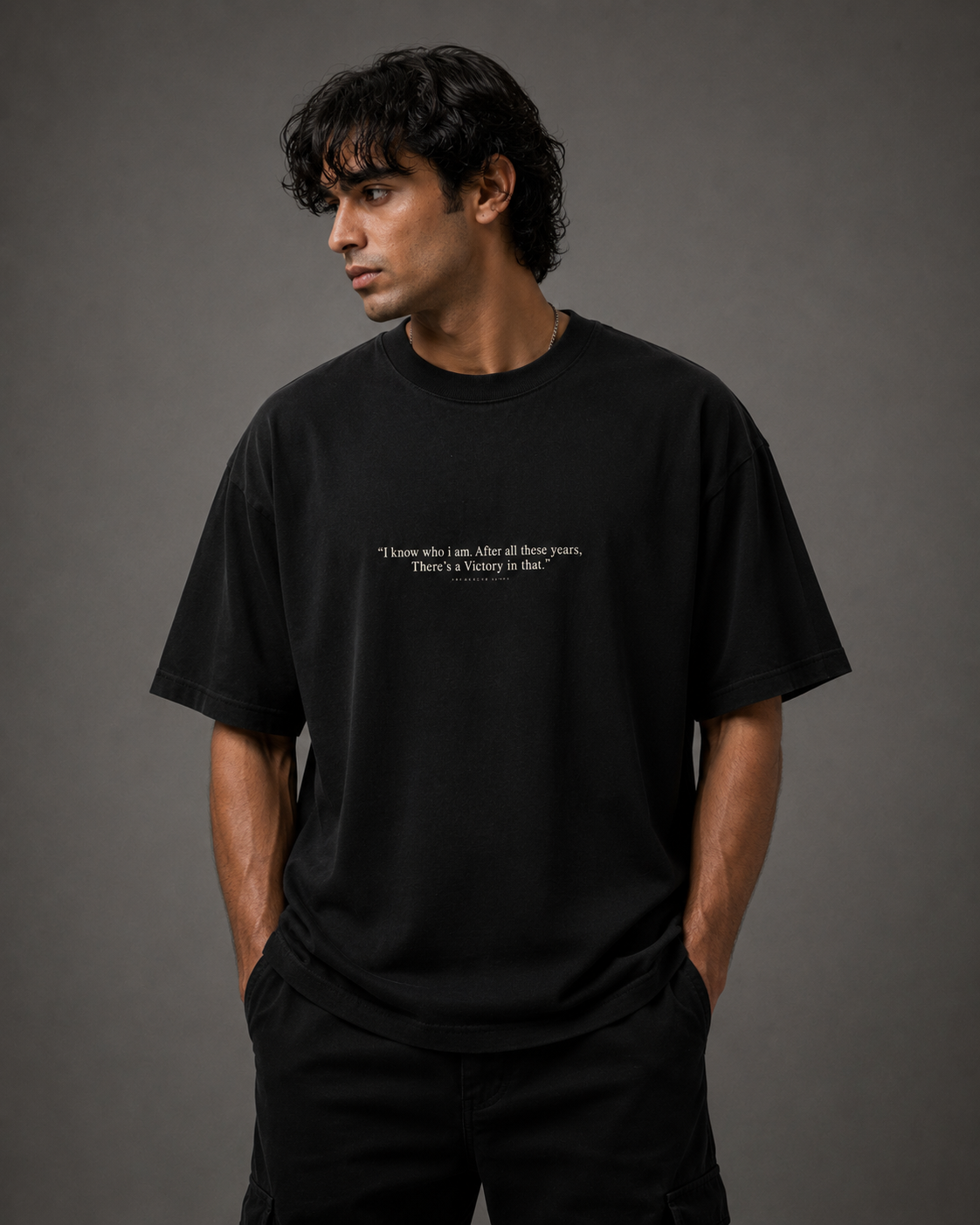 Frequency 001: Presence (Black Oversized Tshirt))