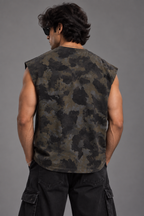 Anthakuminchi Special Acid Wash Tank Top (Camo Fade)