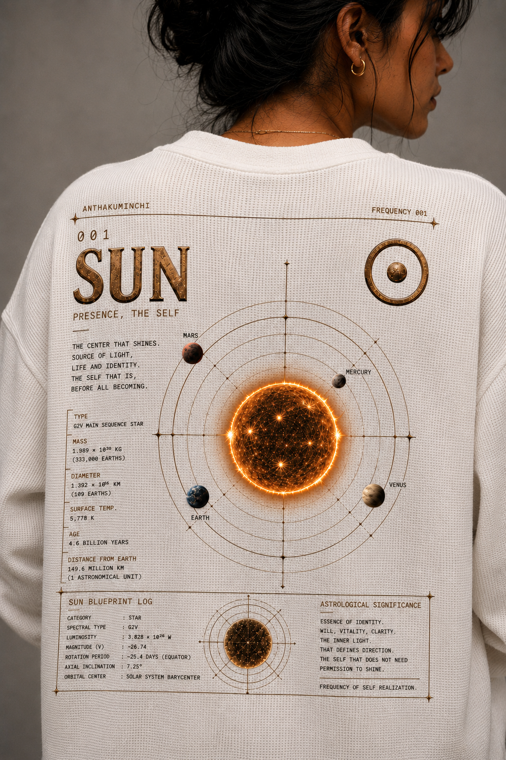 001 ☉ SUN: The Self (Off-white Waffle Knit Oversized)