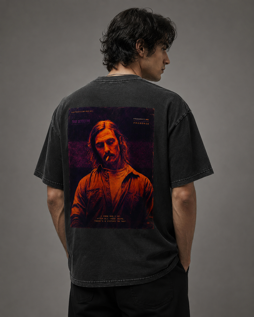 Frequency 001: Presence (Vintage Fade Wash Oversized T-shirt)