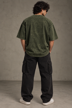 Anthakuminchi Special Acid Wash Oversized Tee (Army Green)