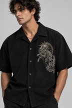 Fenrir Devouring the Sun Premium Boxy Fit Shirt (Black)